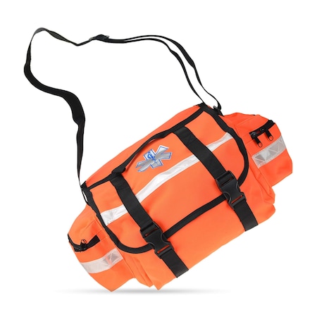 First Responder Trauma Bag, Medium, Orange, Ea